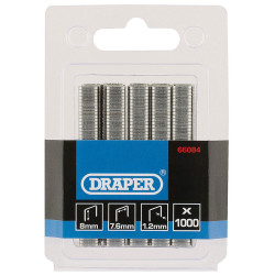 Draper 66084 Staples, 8mm (Pack of 1000) Manufacturers P/N - 66084