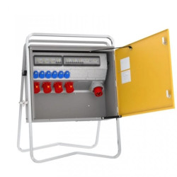 Rozdzielnica budowlana elBOX-L W63-004006 v2 IP44 wtyk CEE 63A-5P gniazda: 6xGK230V 16A 4xCEE 32A 5xRCCB 6kA 79451212