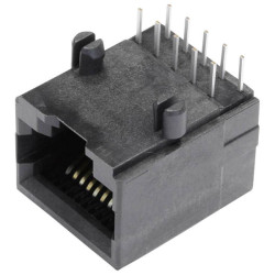 BEL Stewart SS64100-018F Socket Horizontal Mount 10P10C Unshielded Black