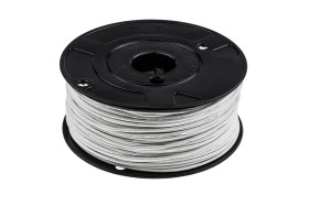 Przewód montażowy 3,3mm² Biały RS PRO Poliamid 12 AWG 600 V AC dł. 100m 37/0,32 mm +260°C EN 2084, EN 2267-009, FAR