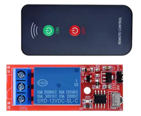 MODUŁ PRZEKAŹNIKA 12V Z PILOTEM NA PODCZERWIEŃ IR (MOD-10512)