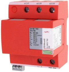 Ogranicznik przepięć Typ T1+T2+T3 75kA 25kA 3P sieć TNC DEHNventil M2 TNC FM 956305
