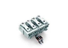 Złączka zasilająca 4-biegunowa ze stopkąmi ze stykiem PE 294-5324 /500szt./