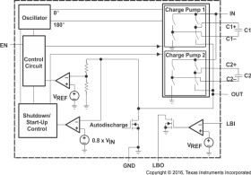 Regulated 3.3V 100mA, low ripple charge pump with low battery indicator
