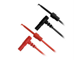 Przewody pomiarowe z haczykami 0,32mm2 1m czerwony + czarny