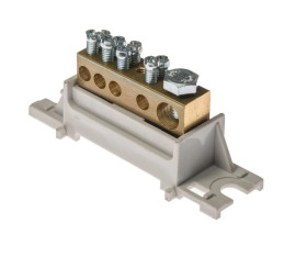 Zacisk prądowy 1x25, 4x10 szary bez pokrywy na szynę TH35 E.4124SP-BP