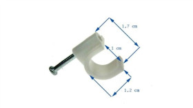 Uchwyt Kabla Okrągły 10Mm Kn-10 Biały