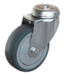 Koło samonastawne średnica kabla 100mm Pojedyncza śruba Guitel Hervieu 70kg wysokość całkowita 121mm