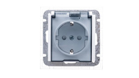 Sentia Gniazdo Bryzgoszczelne Z/U Schuko Ip44 Z Klapką Transparentną Z...