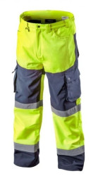 Spodnie robocze ostrzegawcze softshell, żółte, rozmiar L 81-750-L