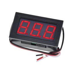 Woltomierz DC LED, miniaturowy miernik 0.56" - czerwony