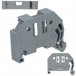 WAGO 249-117 Trzymacz / blokada końcowa do złączek ZUG szara