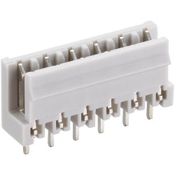 Socket header, 2 pole, pitch 5 mm, straight, white, KB 02