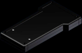 ABS enclosure, battery compartment 2 x AA/1 x 9V, (L x W x H) 210 x 116 x 25 mm, black (RAL 9004), IP54, TBT-1B.9