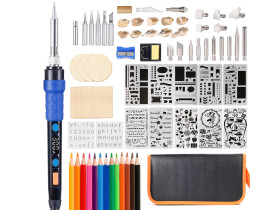 Pirograf wypalarka do drewna 135W lutownica grotowa zestaw ddoDkit2