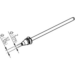 Ersa 0742ED2032H/SB X-TOOL Desoldering Tip 79.25mm Pre-tinned