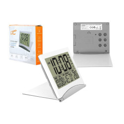 Zegar z budzikiem i termometrem LTC06 srebrny / LxLTC06