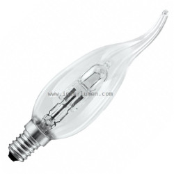 B35s 18W przezr.Zext E14 240V halogen płomyk długi