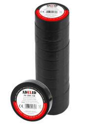 Taśma izolacyjna 20m PVC czarna wodoodporna 19mm 10SZT.