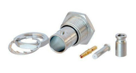 BNC panel socket 75 Ω, Draka 0.41/1.9 AF, Draka 753-1104, Draka 755-1101, Draka 755-1103, Extron BNC 5 HR(P), solder connection,