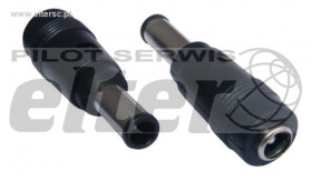 Wtyk zas. 4,3/6,4mm PIN - gniazdo 2,1/5,5mm
