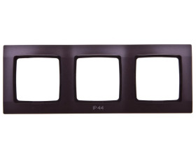 KARO Ramka potrójna do łączników IP44 czekoladowy metalik RH-3S/40