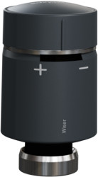 Radiator thermostat, 0 to 45 °C, black, for Wiser hub generation 2, CCTFR6101