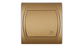 Logo Przycisk /Światło/ Podświetlany Złoty Metalik 8Lwp-5L