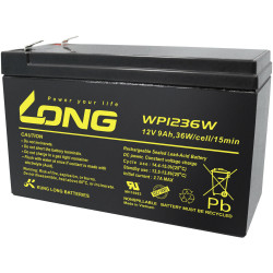 Long WP1236W VRLA Battery 12V 9Ah AGM 151x102x65mm Blade Terminal