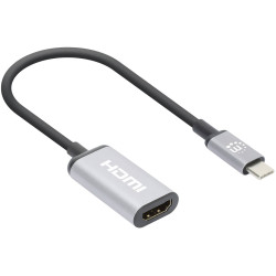 Manhattan 153706 USB 2.0 Adapter USB-C to HDMI 4K@60Hz 15 cm