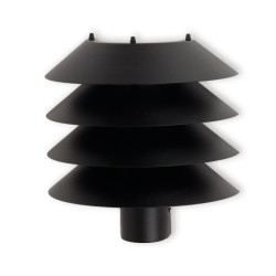 Oprawa ogrodowa do montażu na ścianie obudowa i pierścienie z aluminium E27 czarna AT103ALM