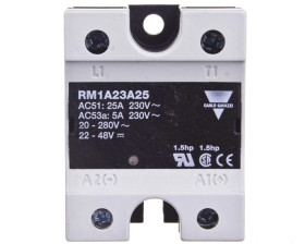 Przekaźnik półprzewodnikowy jednofazowy 24-265V AC 25A 20-280VAC/22-48VDC RM1A23A25