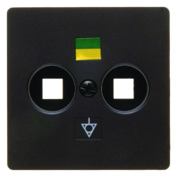 Płytka centralna do gniazda wyrównania potencjału antracyt B.1/B.3/B.7 Glas 14031606