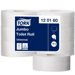 Papier toaletowy, 6 rolki, warstwy: 1, Biały, 480m, Tork Jumbo Universal