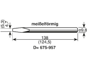 Grot lutowniczy ołówkowy Ersa do ERSA 150S. Dłuto 3 mm Serie 152