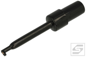 Chwytak pomiarowy R8-H16E-B;czarny; haczykowy;3A;60V;gniazdo banan 2mm;