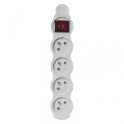 Gniazdo /rozgałęźnik/ do przedłużacza z wyłącznikem 4-gniazda z/u 16A białe P1400N