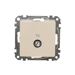 Gniazdo R/TV końcowe (4dB), beżowe, Sedna Design i Elements SDD112471R