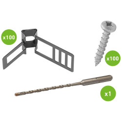 D-Line EVFIX10B/KIT EV Fixing Pack 10-17mm Black. Box of 100 &amp; 1 x 5mm SDS Bit