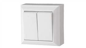 Łącznik Świecznikowy, Podwójny, Natynkowy, Ip20, Biały, Gao 20454