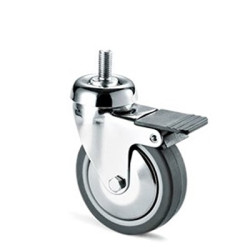 Koło samonastawne średnica kabla 100mm Pojedyncza śruba RS PRO 60kg wysokość całkowita 127mm