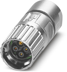 Jack, M17, 4 pole, crimp connection, screw locking, straight, 1069486