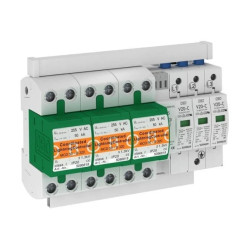Zestaw ograniczników przepięć 3P PS3-Typ T1+T2-320+FS Typ 1 2 50kA 10/350µs, PS3 -320+FS 5089757