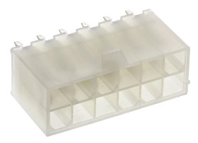 Listwa stykowa PCB 12-pinowe Mini-Fit Jr raster: 4.2 mm Prosty 2-rzędowe Molex Otwór przelotowy 600 V W osłonie