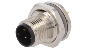 Złącze Okrągłe M12 Męskie Proste Montaż Tht 4Pin 250V T4140012041-000