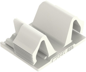 Closing element, 2 pole, white, for sheet metal cut-outs, 890-692