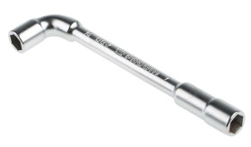 Zestaw kluczy nastawnych dwustronnych rurowych, mat. łopatki: Stal chromowo-wanadowa, dł. całkowita: 106 mm, końcówka: