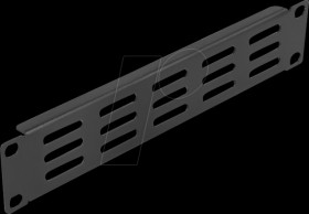 66839 Panel, 10", with ventilation slots horizontal, 1 U, black