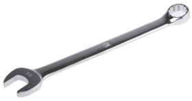 Klucz płasko-oczkowy, roz. 23 mm, dł. 295 mm, materiał: Stal chromowo-wanadowa, RS PRO