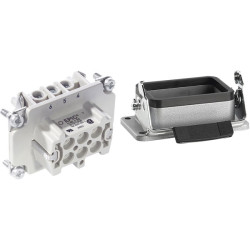 LAPP EPIC&#xAE; KIT H-BE 6 BS AG-LB 6P F Metal Panel-mount Housing